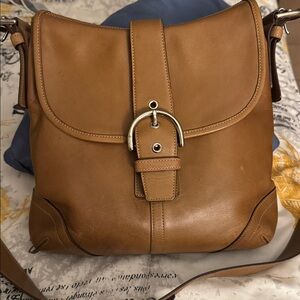 Authentic COACH Soho Small Leather Duffle 9480 Brown Leather Shoulder Bag